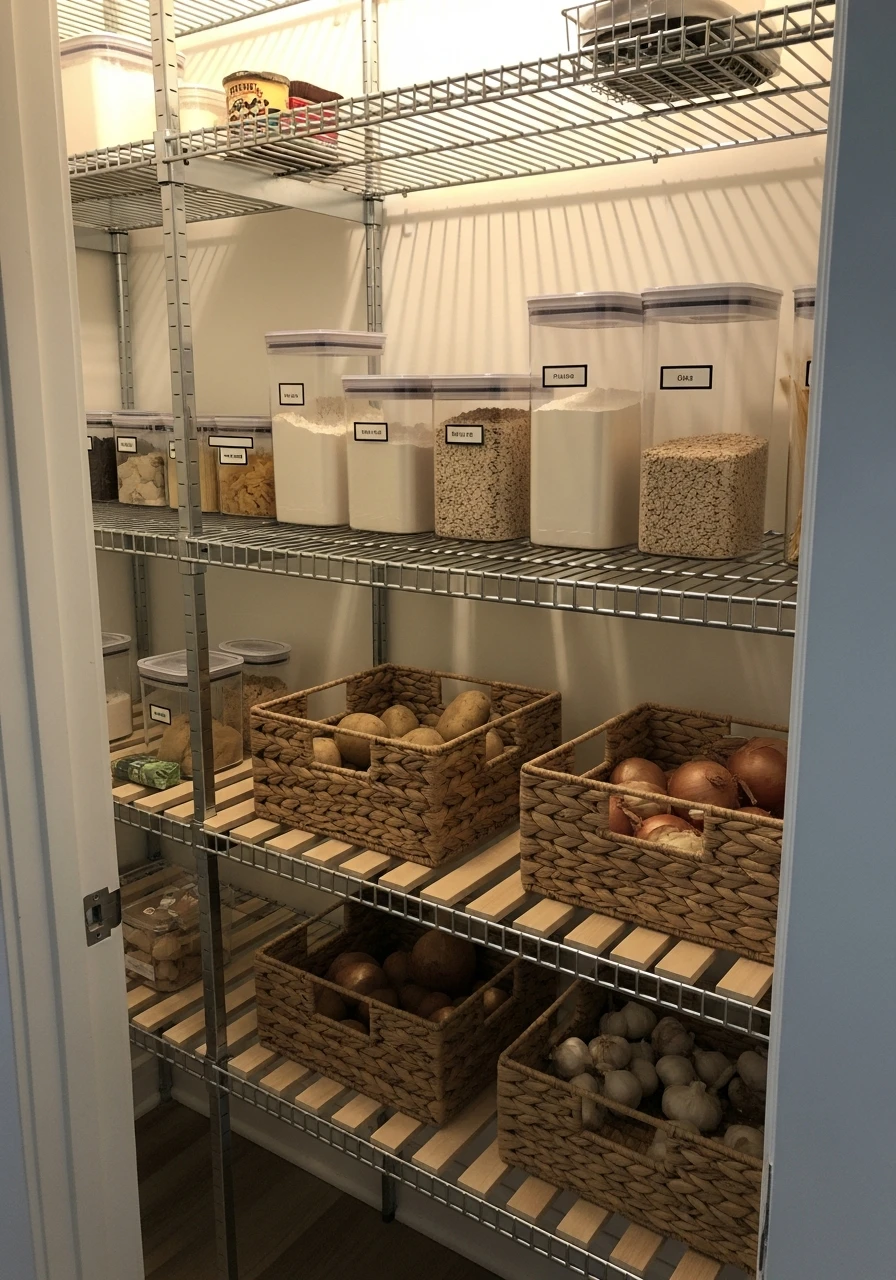 Ventilated Pantry Shelving - 50 Brilliant Pantry Organization Ideas for a Perfect Kitchen