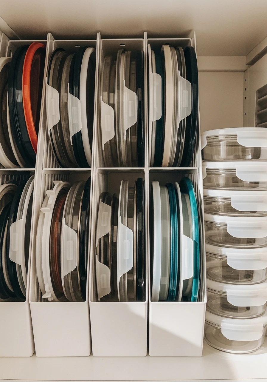 Magazine Holder Lid Storage - 50 Brilliant Pantry Organization Ideas for a Perfect Kitchen