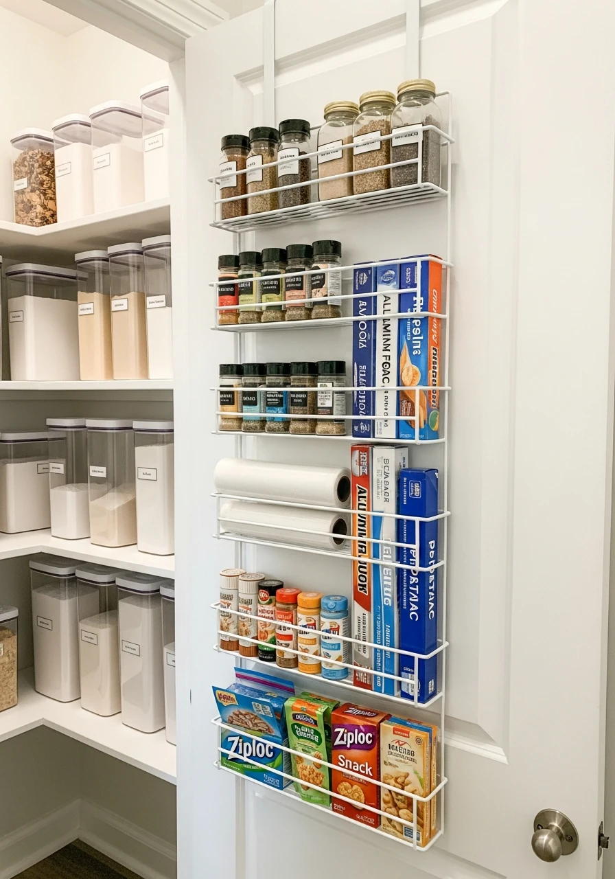 Over-the-Door Storage Racks - 50 Brilliant Pantry Organization Ideas for a Perfect Kitchen