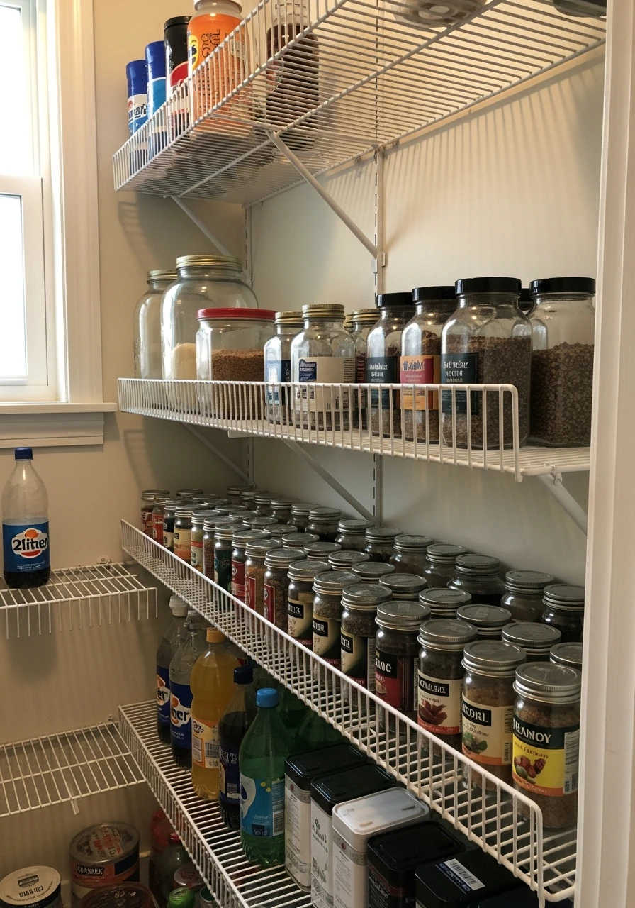 Adjustable Shelving Systems - 50 Brilliant Pantry Organization Ideas for a Perfect Kitchen