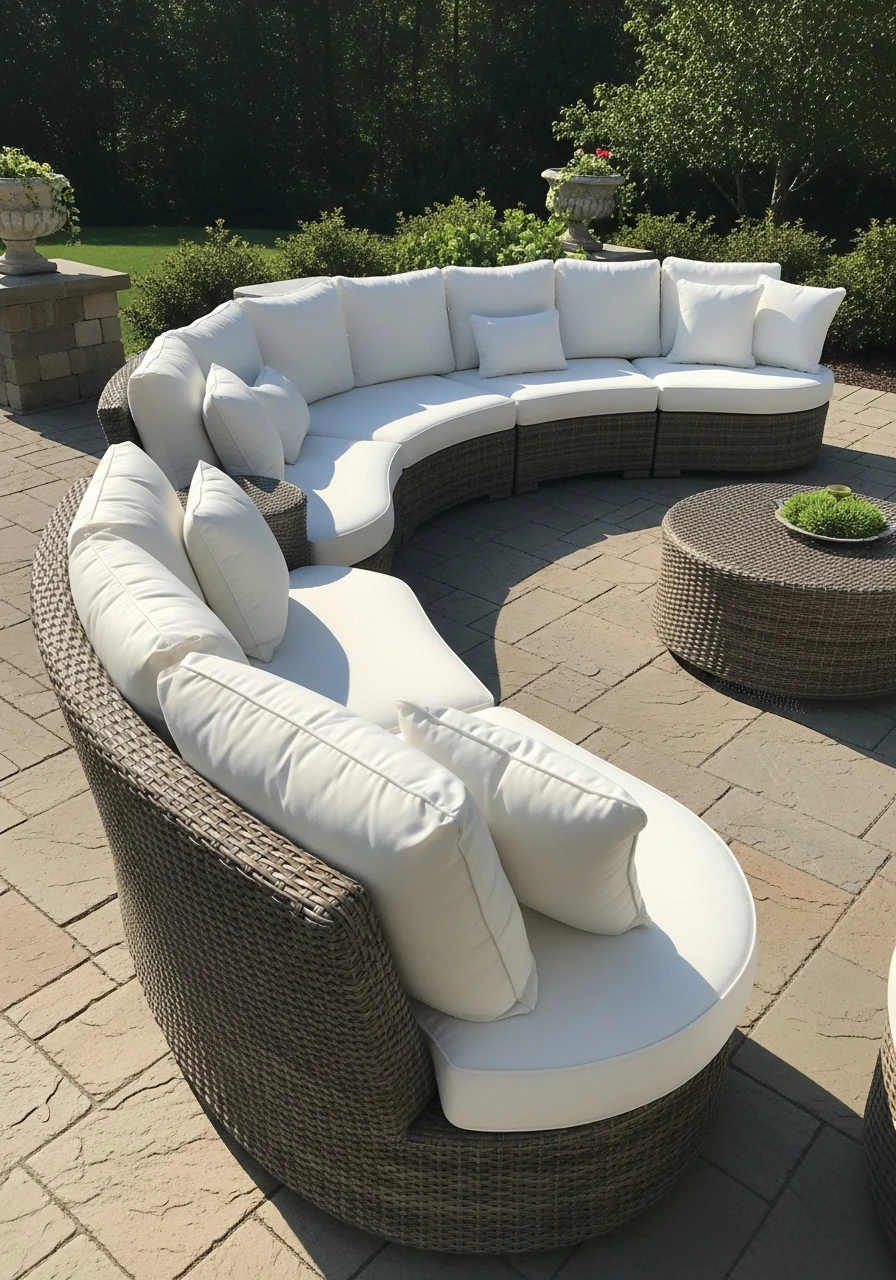 Curved Patio Seating Designs - 50 Gorgeous Patio Furniture Ideas for a High-End Look on a Budget