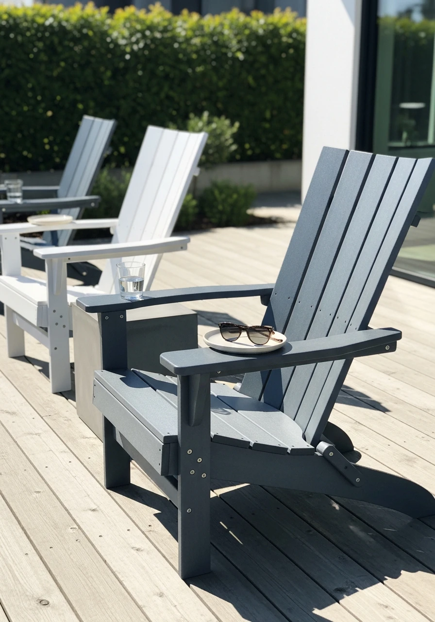 Modern Adirondack Chairs - 50 Gorgeous Patio Furniture Ideas for a High-End Look on a Budget