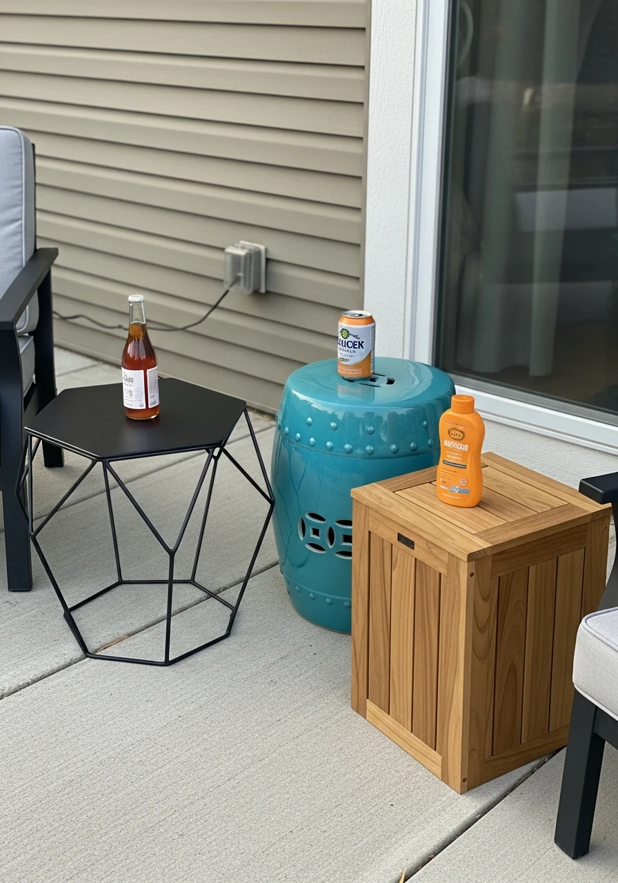 Weather-Resistant Side Tables - 50 Gorgeous Patio Furniture Ideas for a High-End Look on a Budget