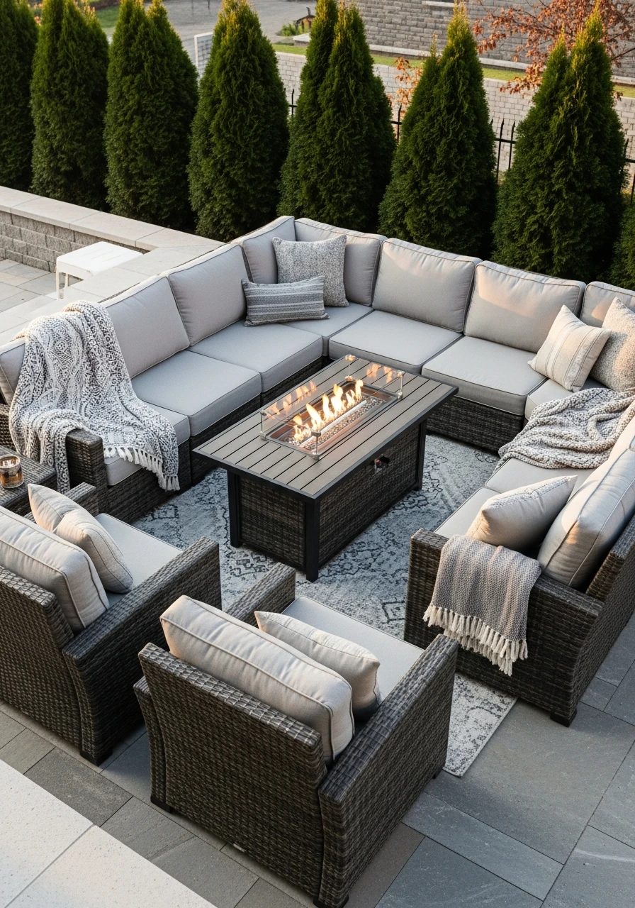 Fire Pit Patio Furniture Sets - 50 Gorgeous Patio Furniture Ideas for a High-End Look on a Budget
