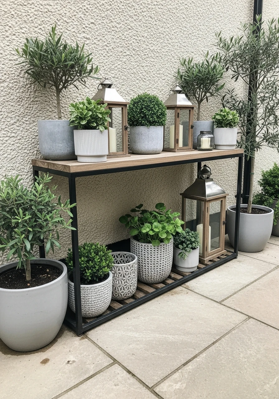 Outdoor Console Table Styled Patio Garden