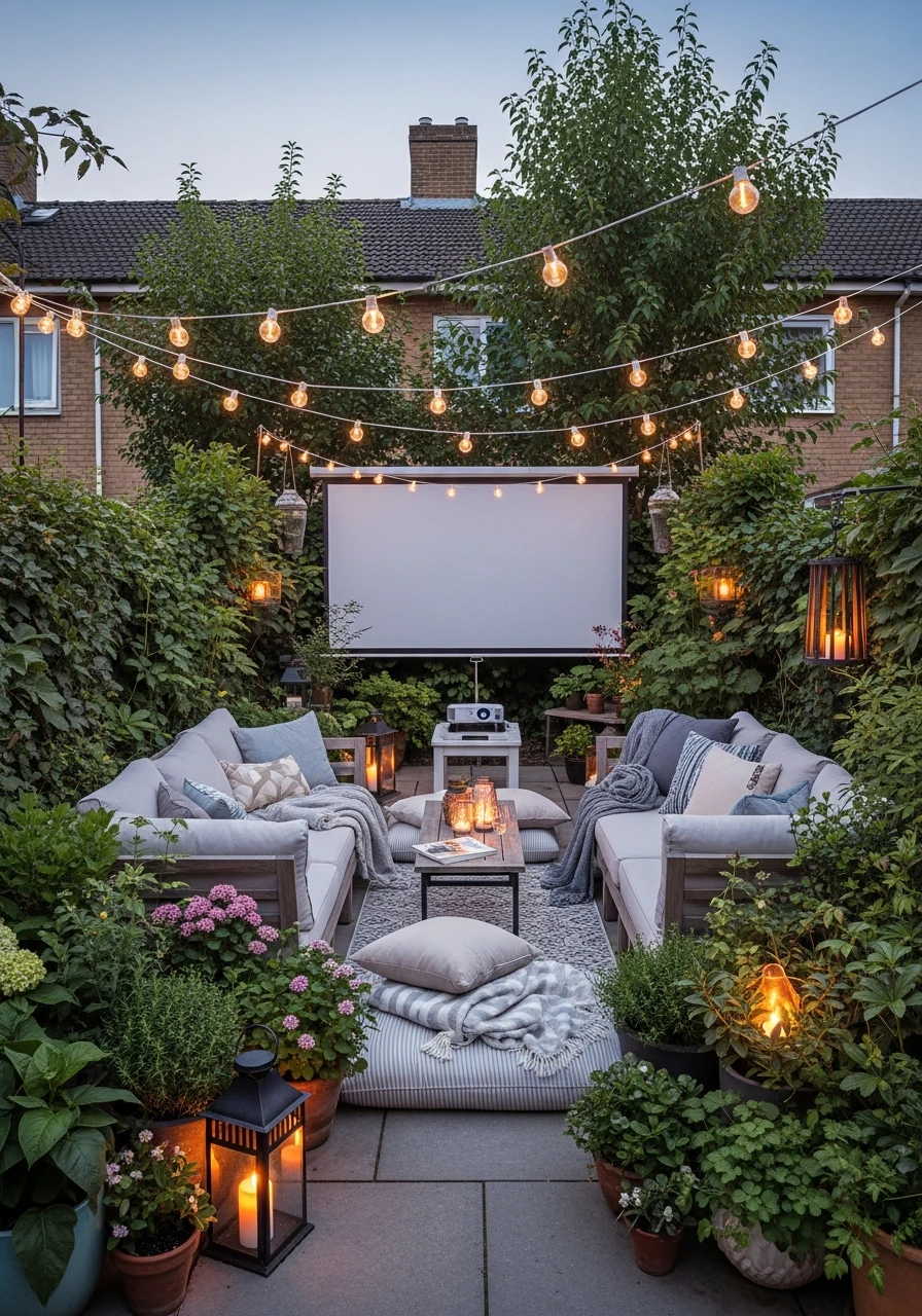 Patio Garden Movie Night Lounge