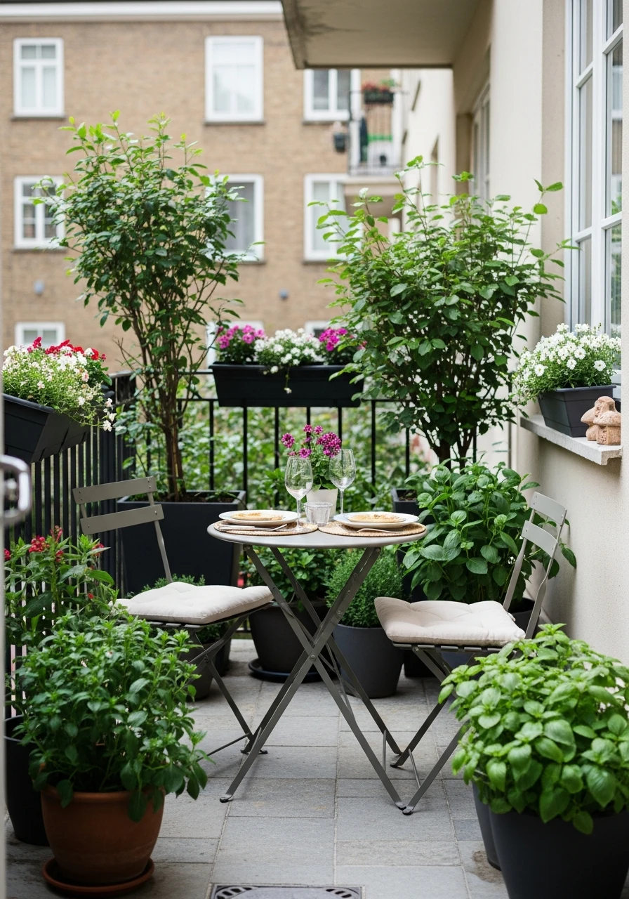 Bistro-Style Small Patio Garden Layout