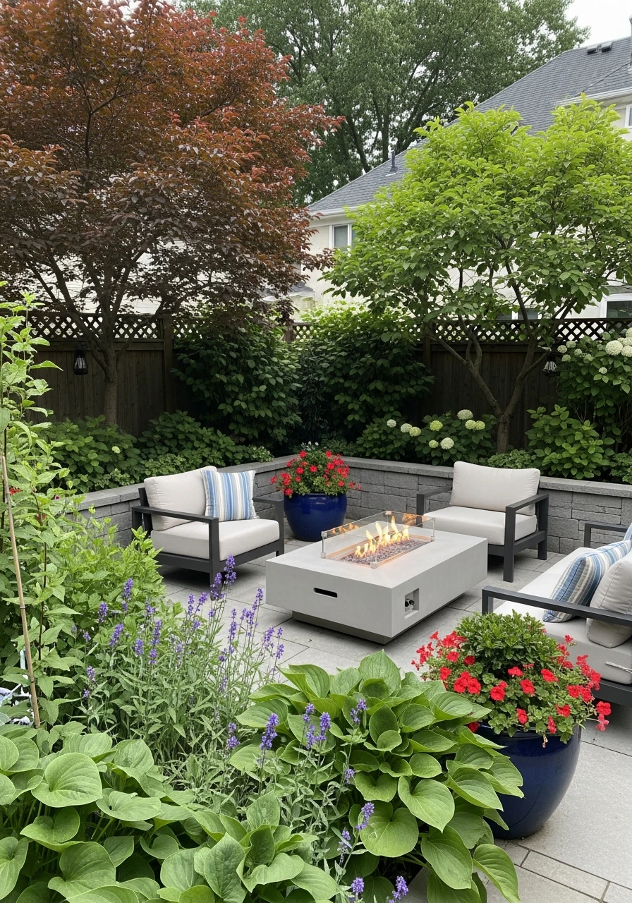 Fire Pit Patio Garden Lounge