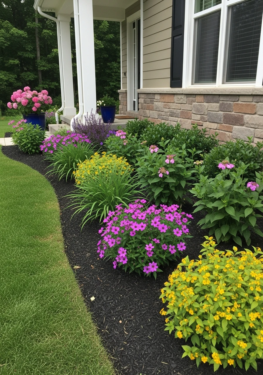 Front Yard Foundation - Perennial Garden Ideas