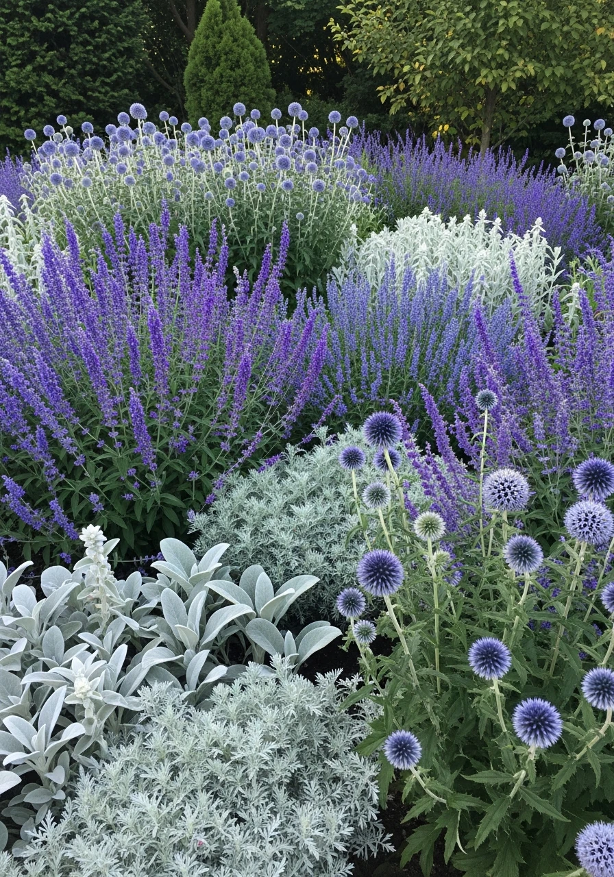 Blue & Silver Garden - Perennial Garden Ideas