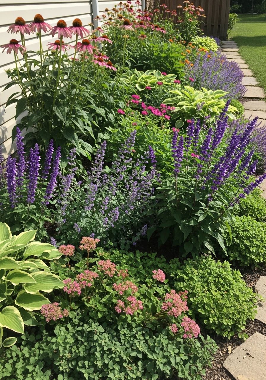 Low Maintenance Border - Perennial Garden Ideas