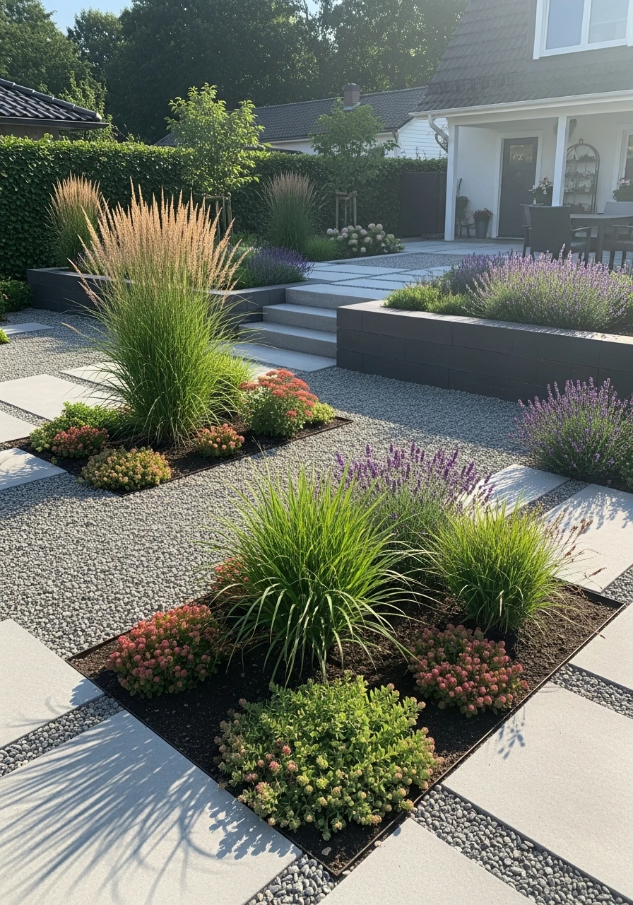 Modern Gravel & Perennials - Perennial Garden Ideas