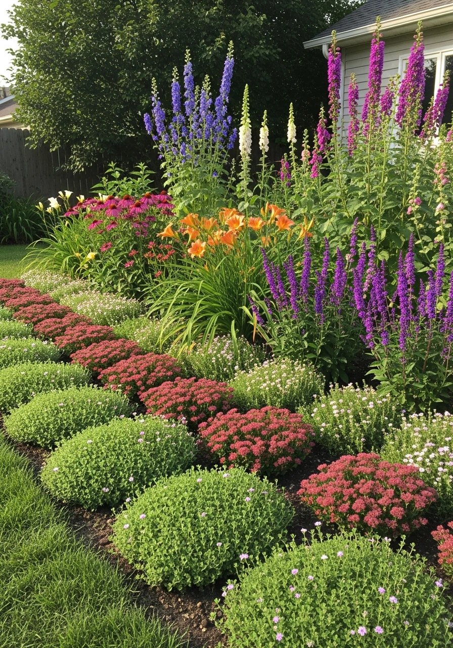 Layered Height Design - Perennial Garden Ideas