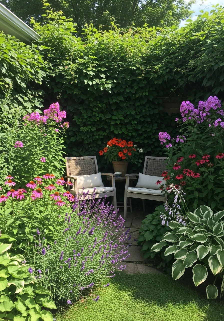 Perennial Seating Sanctuary - Perennial Garden Ideas