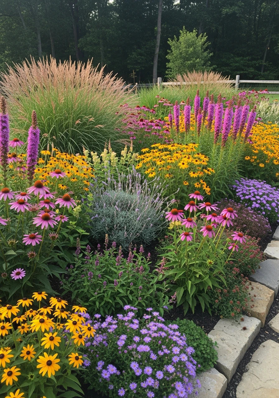 Prairie Inspired Planting - Perennial Garden Ideas