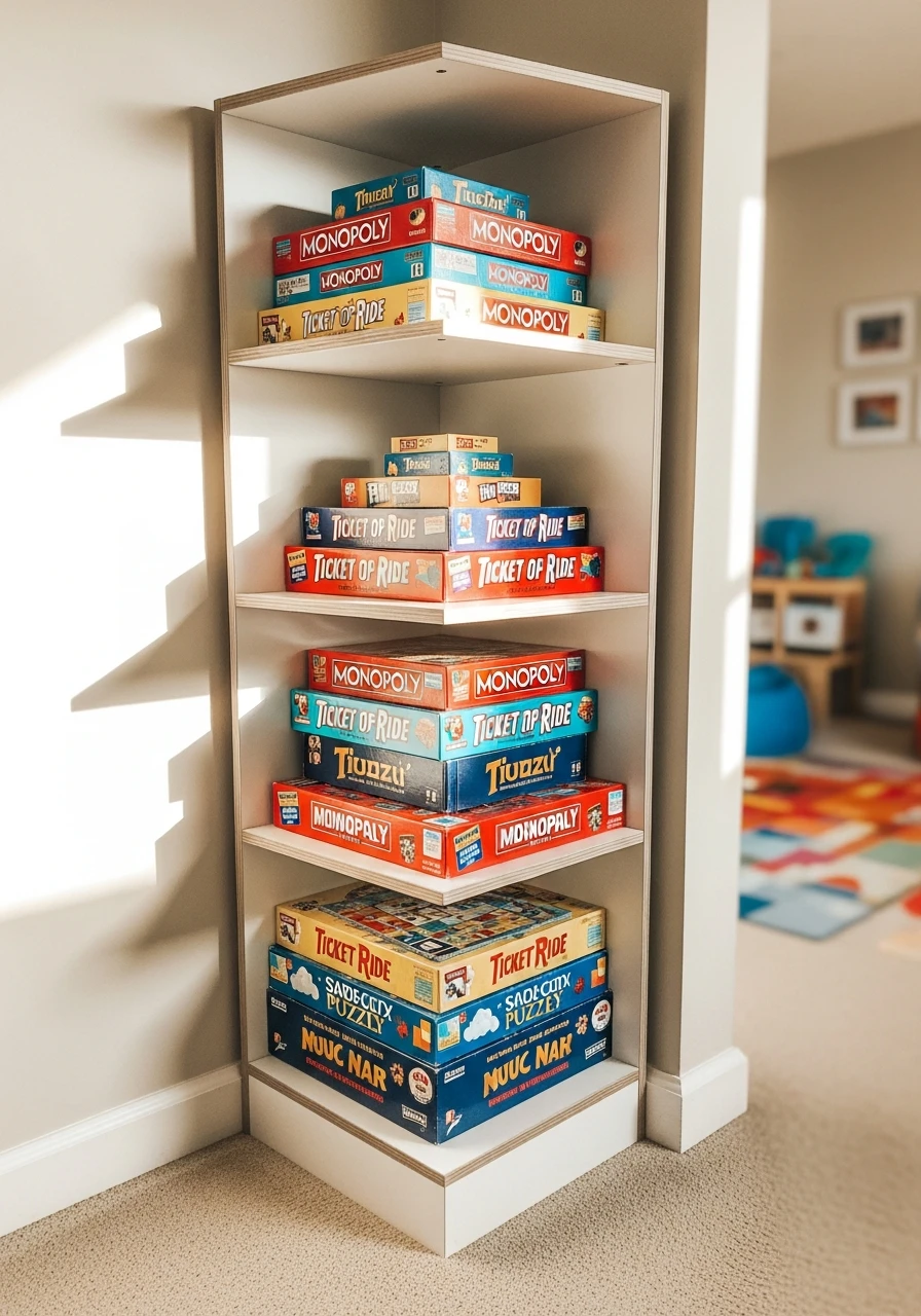 Tall Corner Unit - 40 Genius Playroom Storage Ideas for a Tidy Home