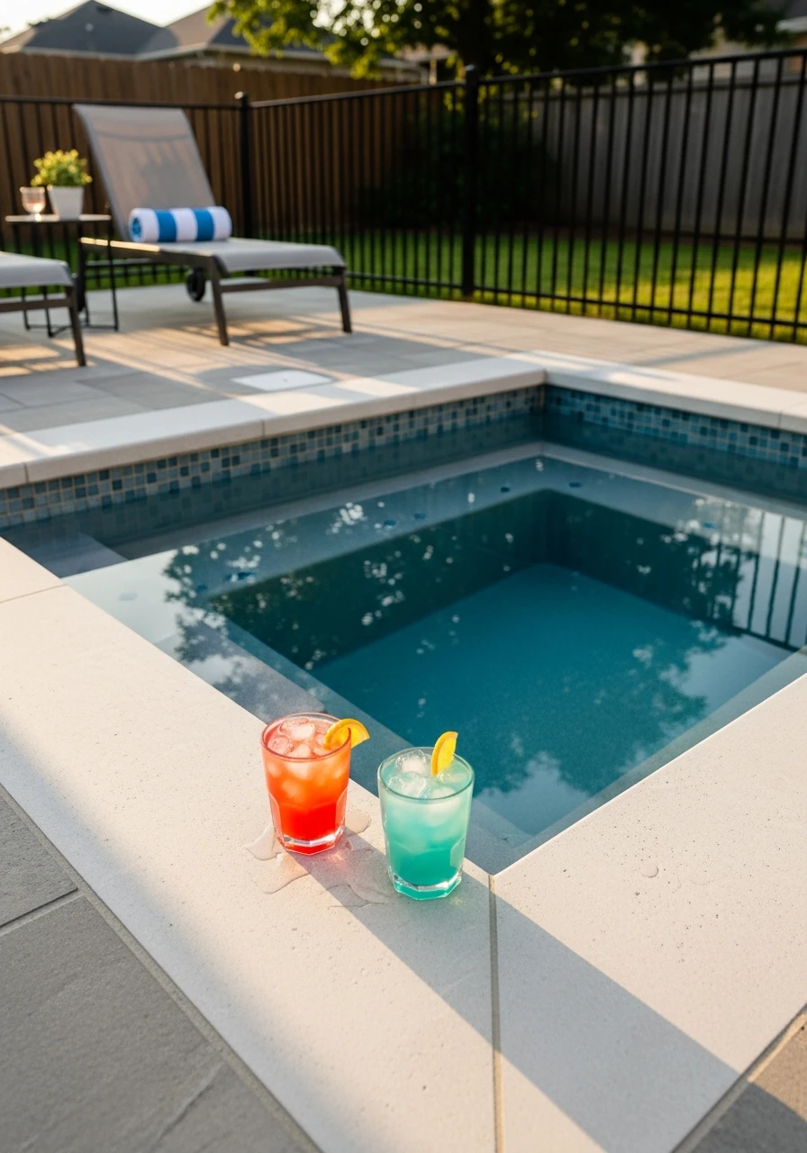 Cocktail Pool with Seats - 50 Small Backyard Pool Ideas That Look High-End (Even on a Budget)
