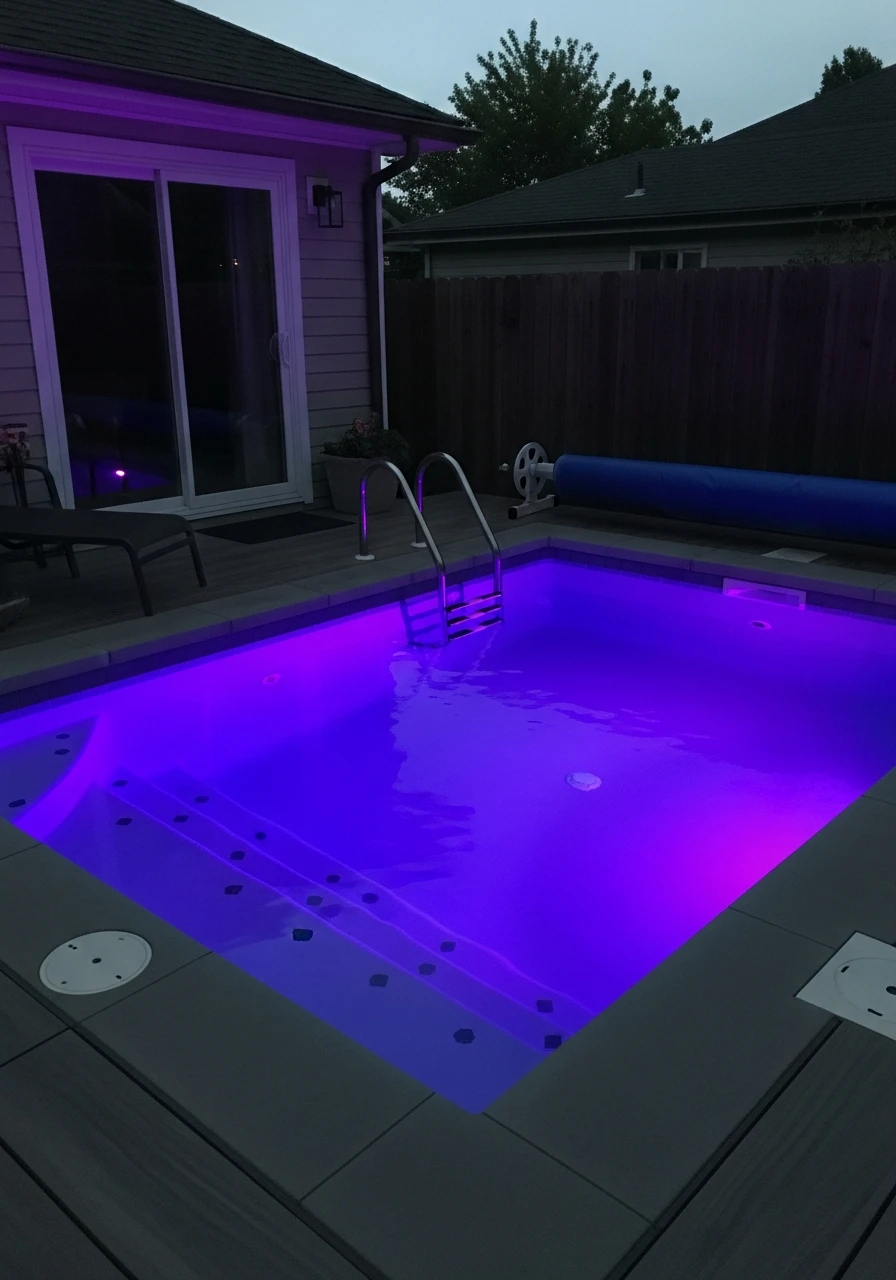 Mood Lighting Control - 50 Small Backyard Pool Ideas That Look High-End (Even on a Budget)