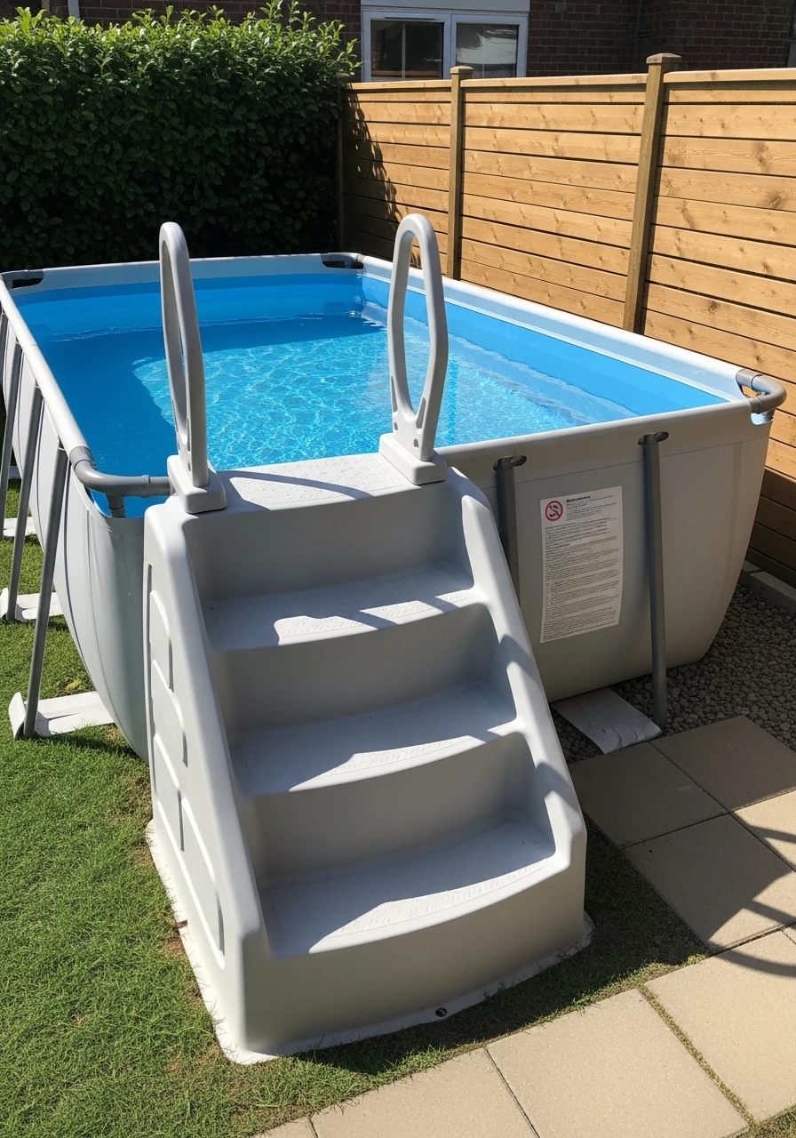 Ready-Made Step Kit - 50 Small Backyard Pool Ideas That Look High-End (Even on a Budget)