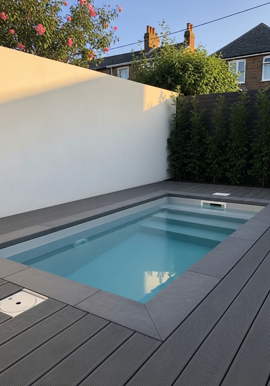 Half-Buried Modern Pool - 50 Small Backyard Pool Ideas That Look High-End (Even on a Budget)