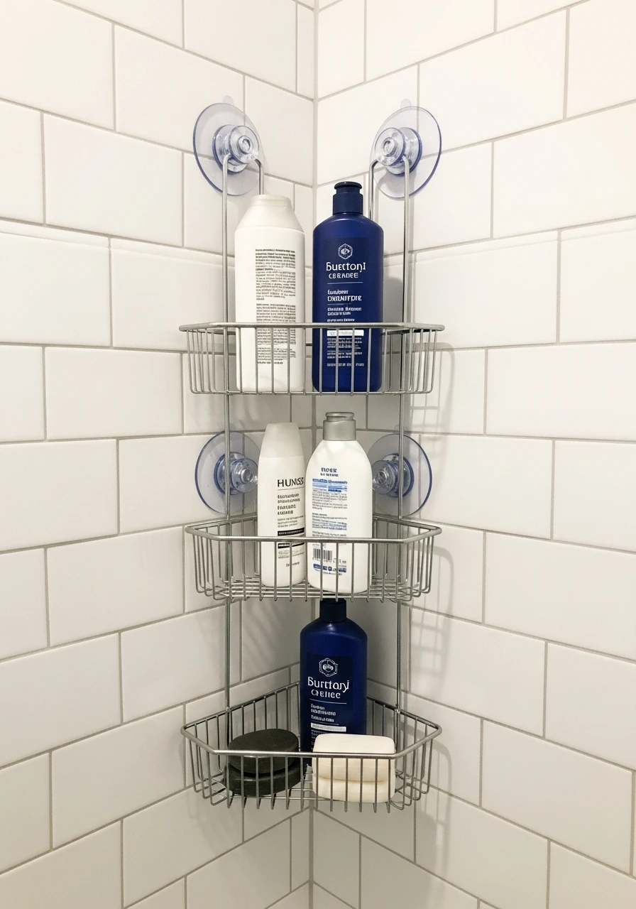 Suction Cup Baskets - 50 Genius Small Bathroom Storage Ideas That Look High-End