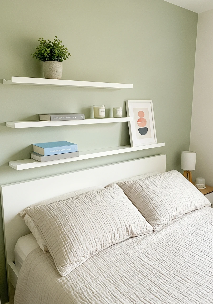 Floating Shelves Above Bed - 50 Smart Small Bedroom Storage Ideas for a Clutter-Free Space