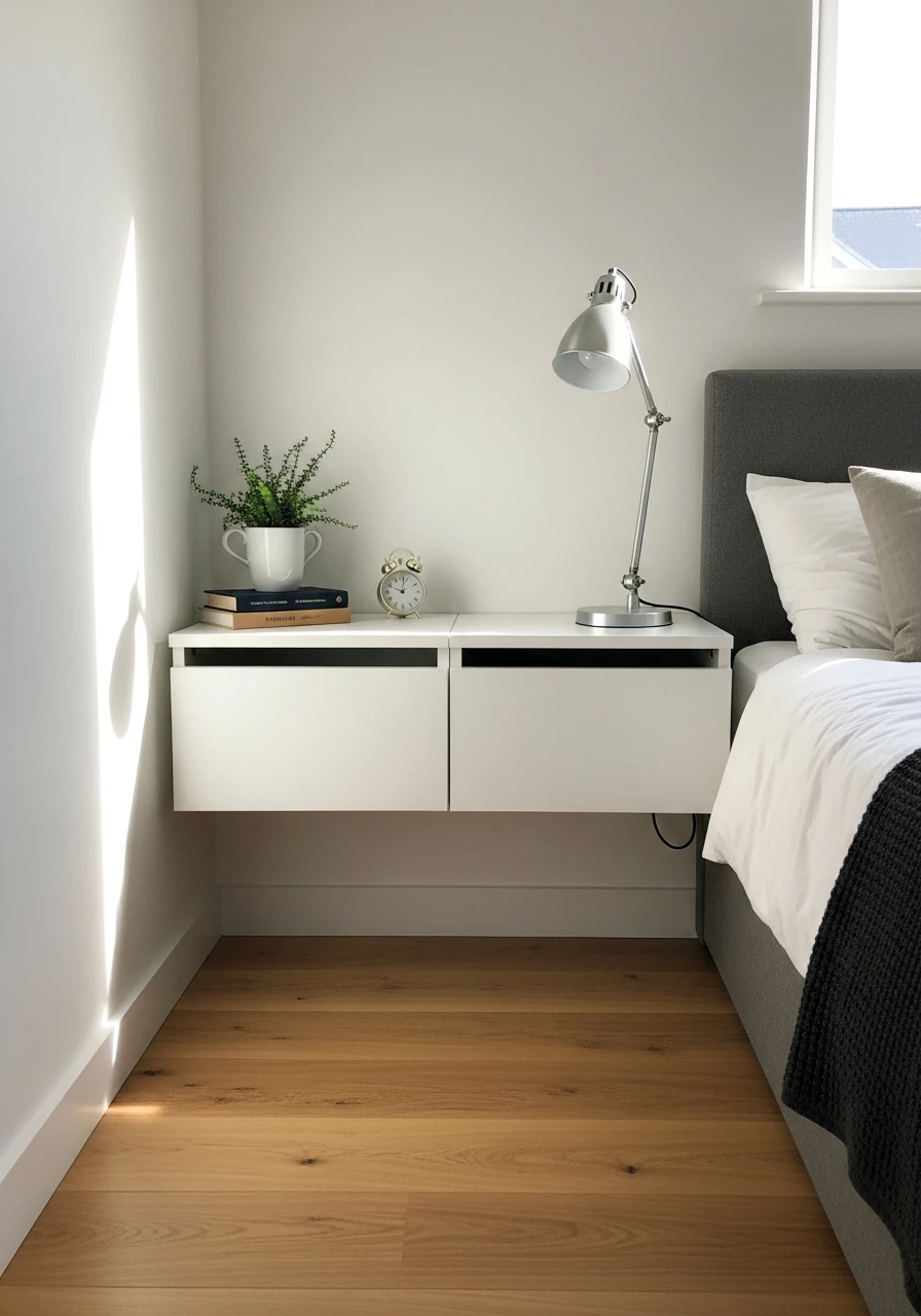 Floating Nightstands - 50 Smart Small Bedroom Storage Ideas for a Clutter-Free Space