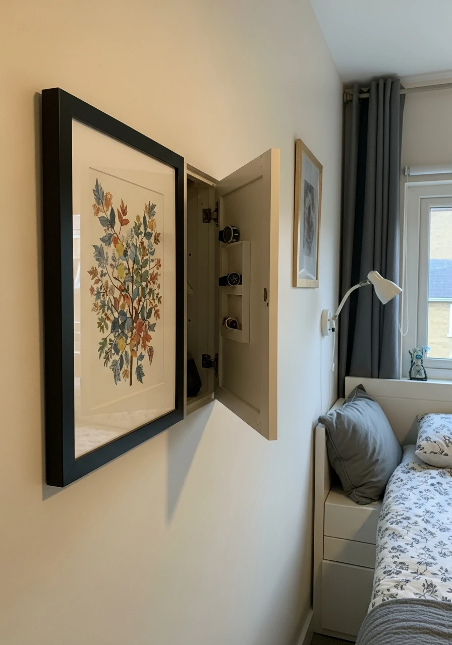 Hidden Wall Art Storage - 50 Smart Small Bedroom Storage Ideas for a Clutter-Free Space