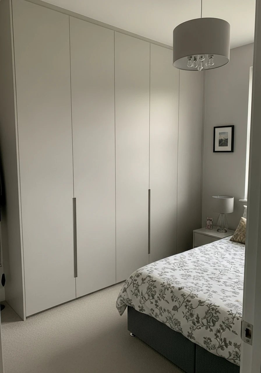 Built-In Wardrobe Wall - 50 Smart Small Bedroom Storage Ideas for a Clutter-Free Space