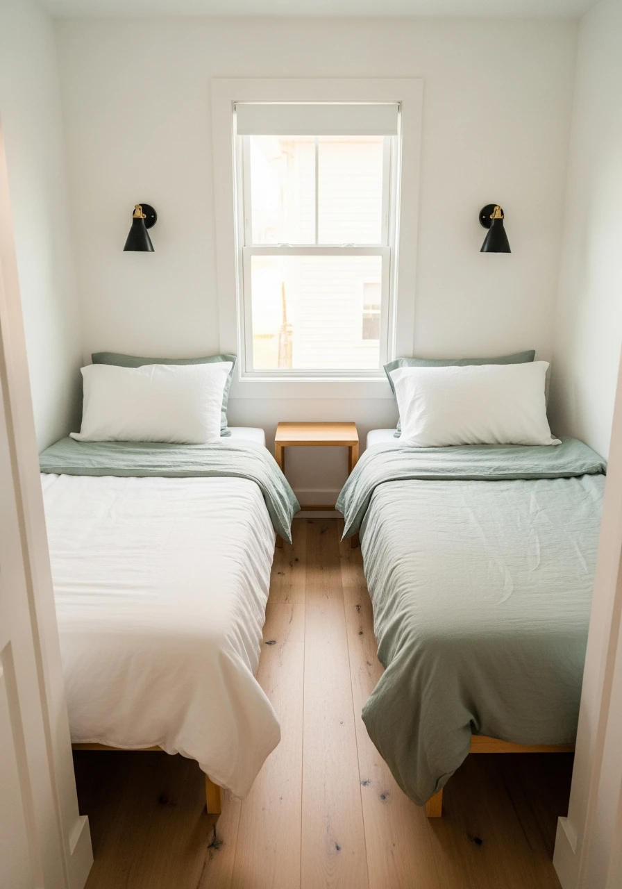 Two Flexible Twin Beds - 50 Genius Small Guest Bedroom Ideas That Maximize Space