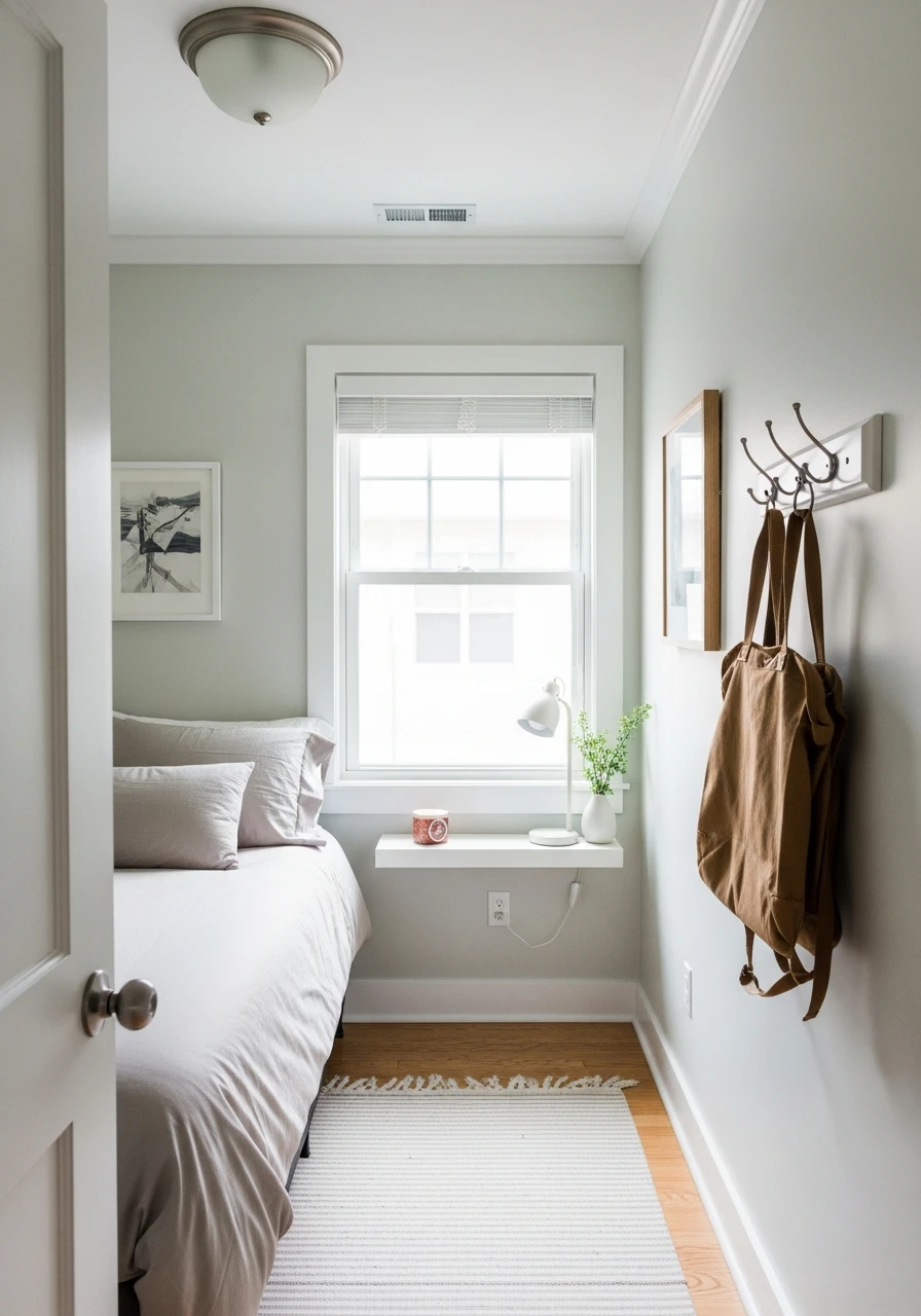 Pale Neutral Walls - 50 Genius Small Guest Bedroom Ideas That Maximize Space