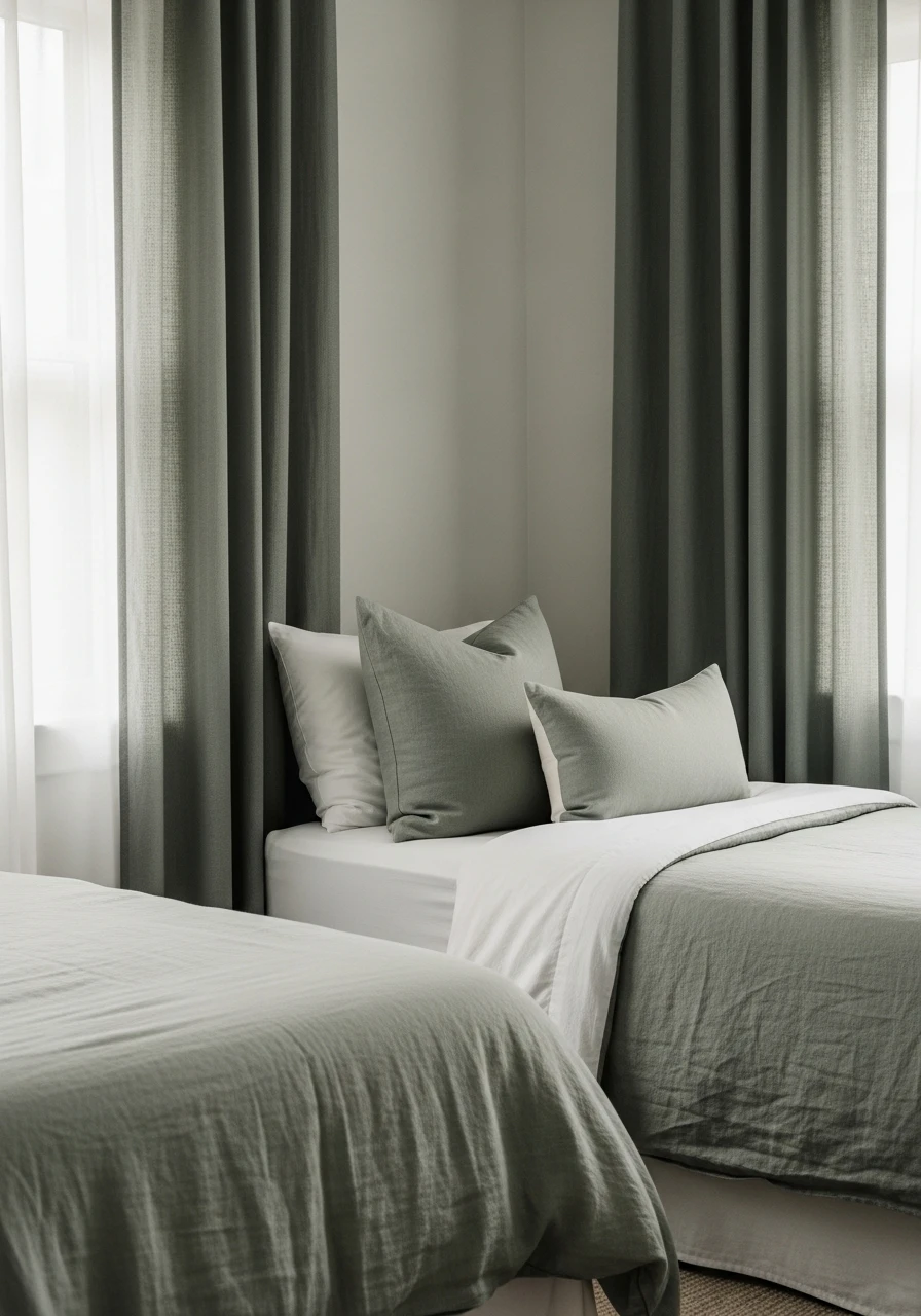 Coordinated Bedding Look - 50 Genius Small Guest Bedroom Ideas That Maximize Space