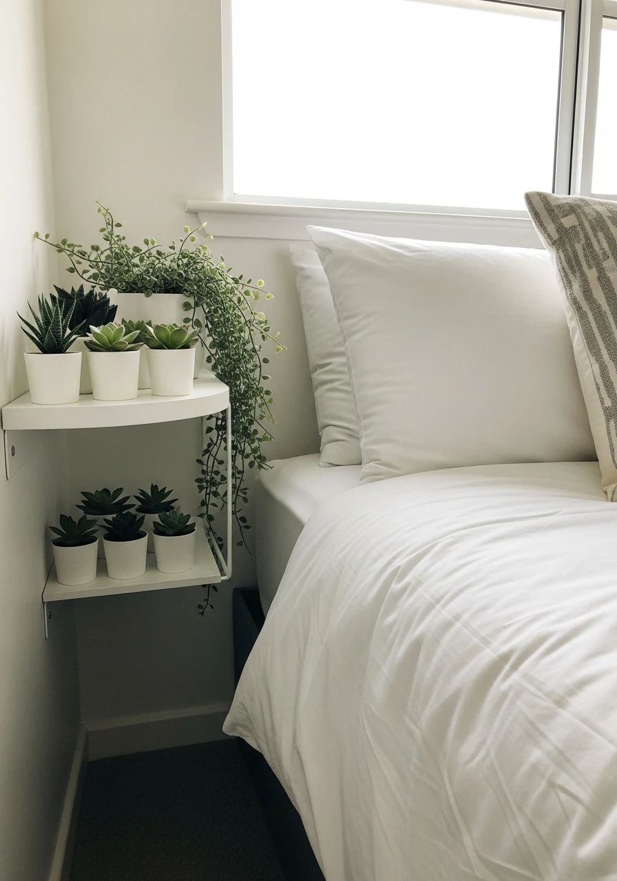 Small Indoor Plants - 50 Genius Small Guest Bedroom Ideas That Maximize Space