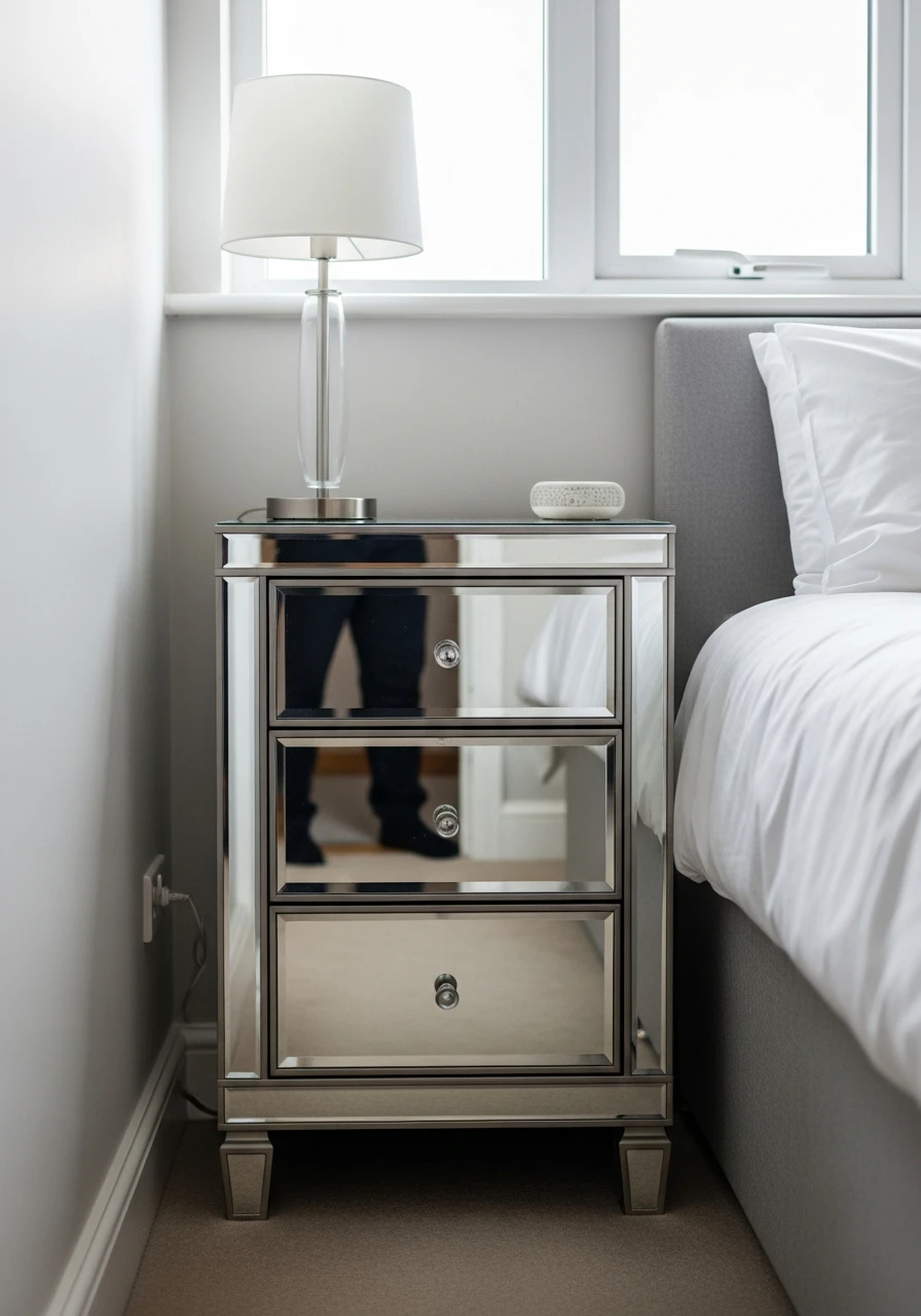 Mirrored Furniture - 50 Genius Small Guest Bedroom Ideas That Maximize Space