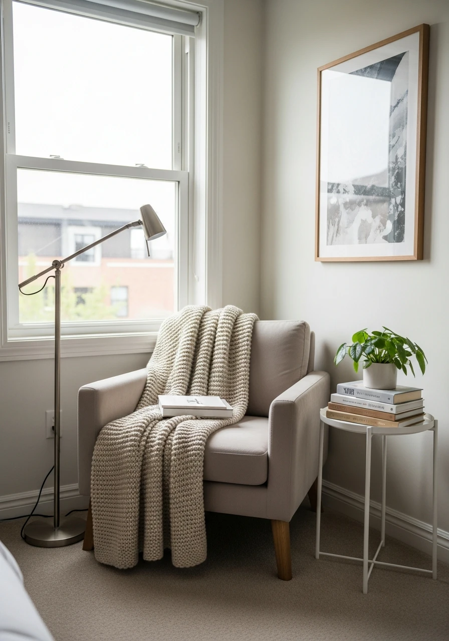 Quiet Corner Nook - 50 Genius Small Guest Bedroom Ideas That Maximize Space