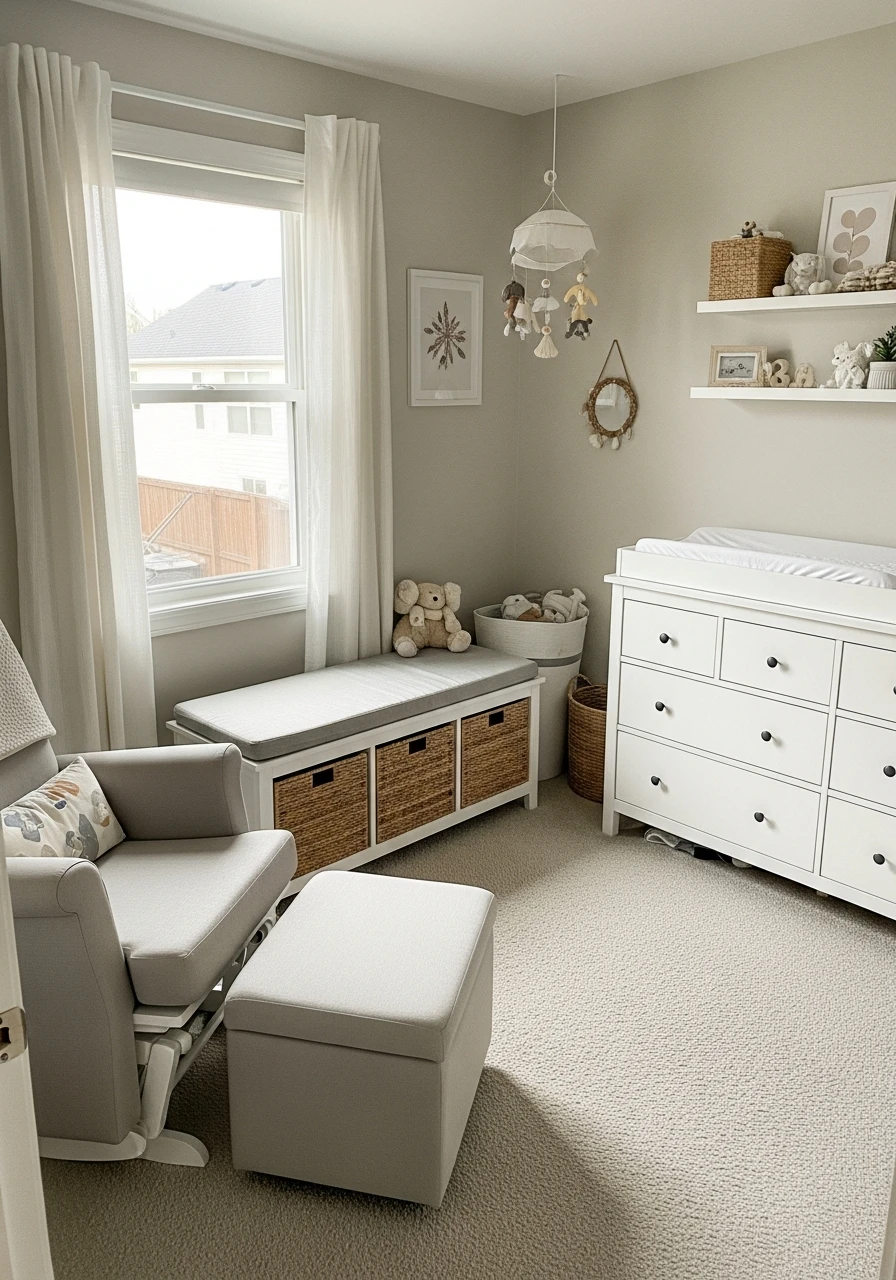 Furniture That Does Double Duty - 50 Genius Small Nursery Ideas That Maximize Space and Look Expensive