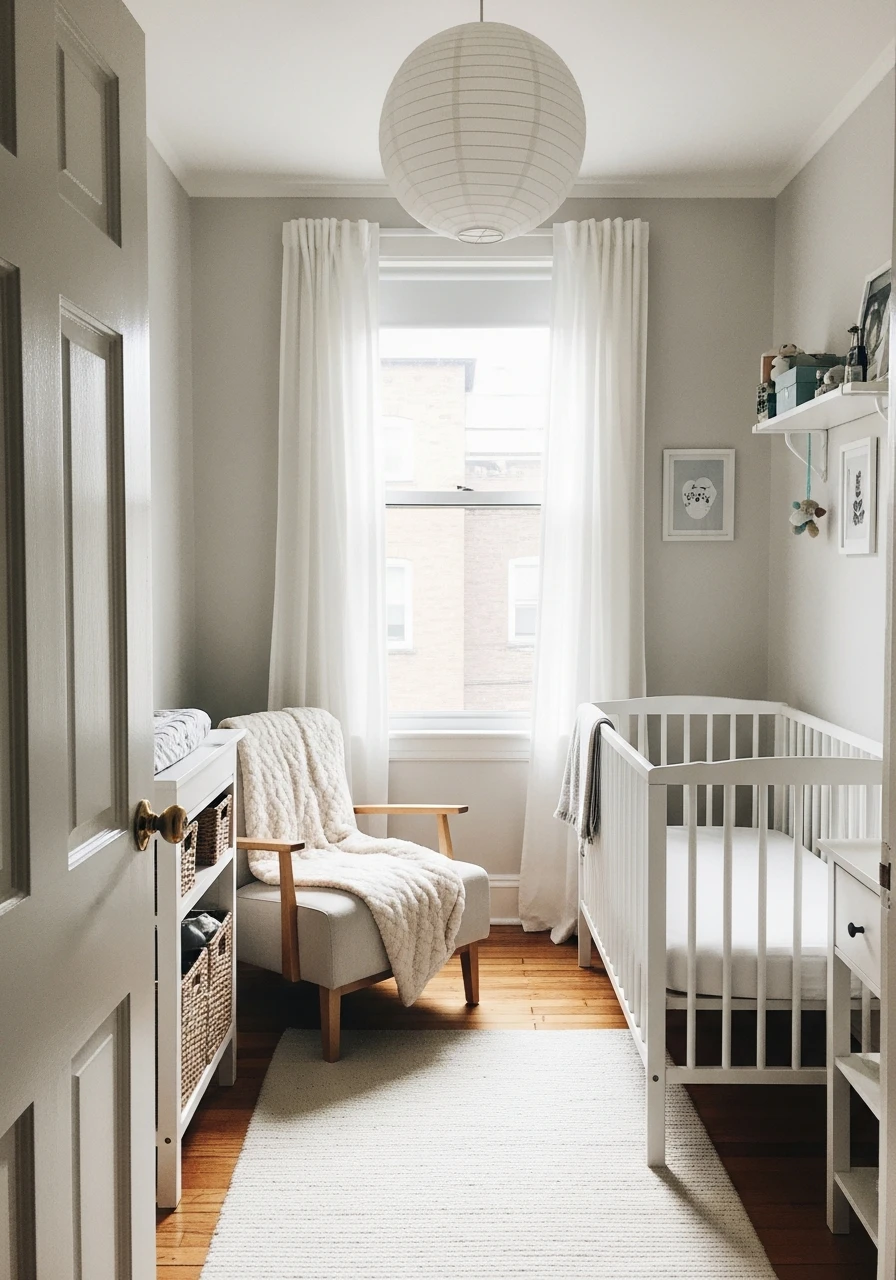 Light and Airy Palette - 50 Genius Small Nursery Ideas That Maximize Space and Look Expensive