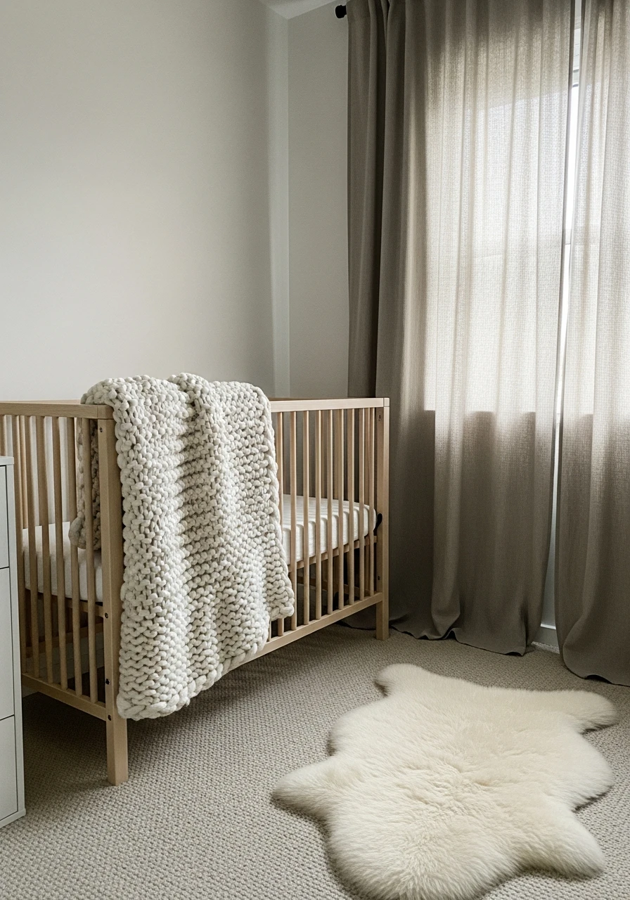 Texture Over Color - 50 Genius Small Nursery Ideas That Maximize Space and Look Expensive