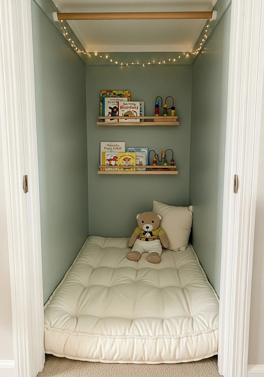 Closet Reading Nook - 50 Genius Small Nursery Ideas That Maximize Space and Look Expensive