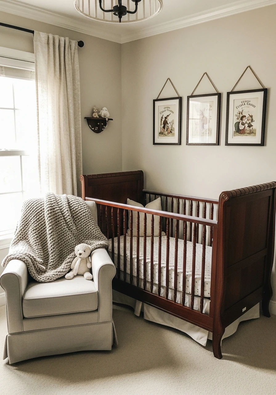 Vintage Storybook Charm - 50 Genius Small Nursery Ideas That Maximize Space and Look Expensive