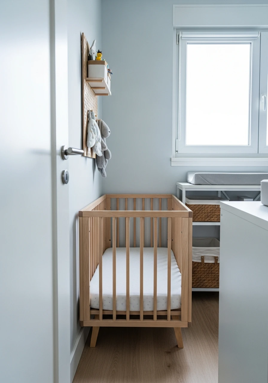 Choose a Mini Crib - 50 Genius Small Nursery Ideas That Maximize Space and Look Expensive