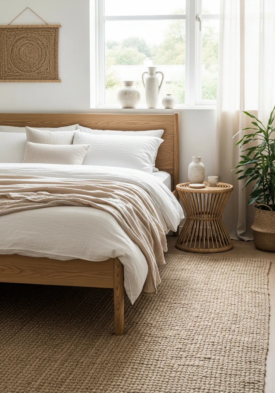 Use Natural Materials - 50 Simple Spare Bedroom Ideas That Look High-End on a Budget