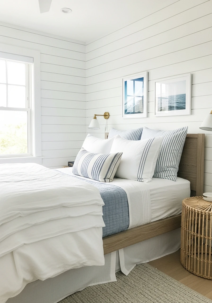 Relaxed Coastal Vibe - 50 Simple Spare Bedroom Ideas That Look High-End on a Budget
