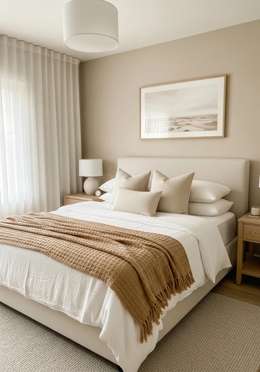 Warm Neutral Elegance - 50 Simple Spare Bedroom Ideas That Look High-End on a Budget