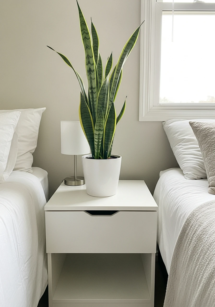 Add Simple Greenery - 50 Simple Spare Bedroom Ideas That Look High-End on a Budget