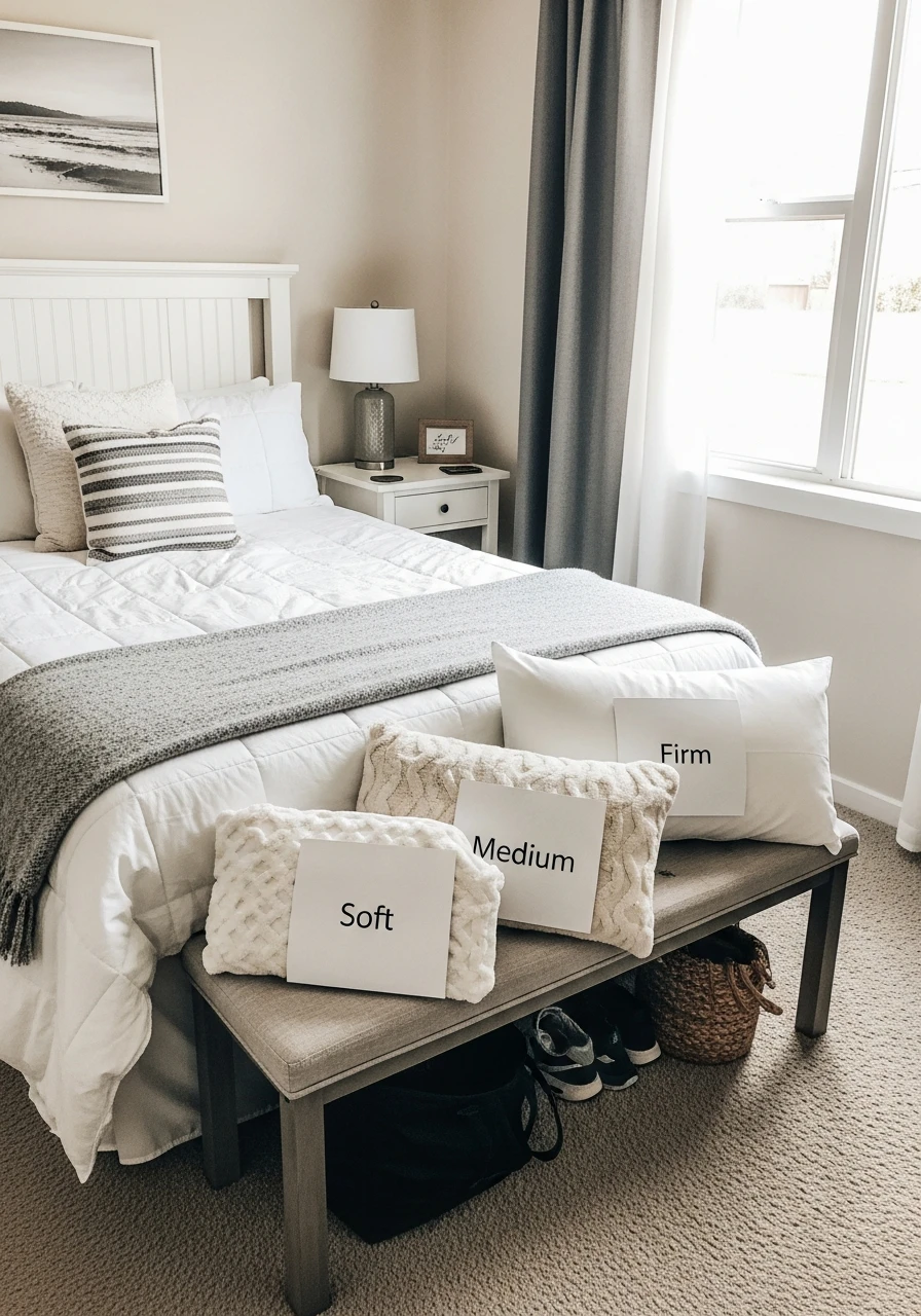 Offer Pillow Choices - 50 Simple Spare Bedroom Ideas That Look High-End on a Budget