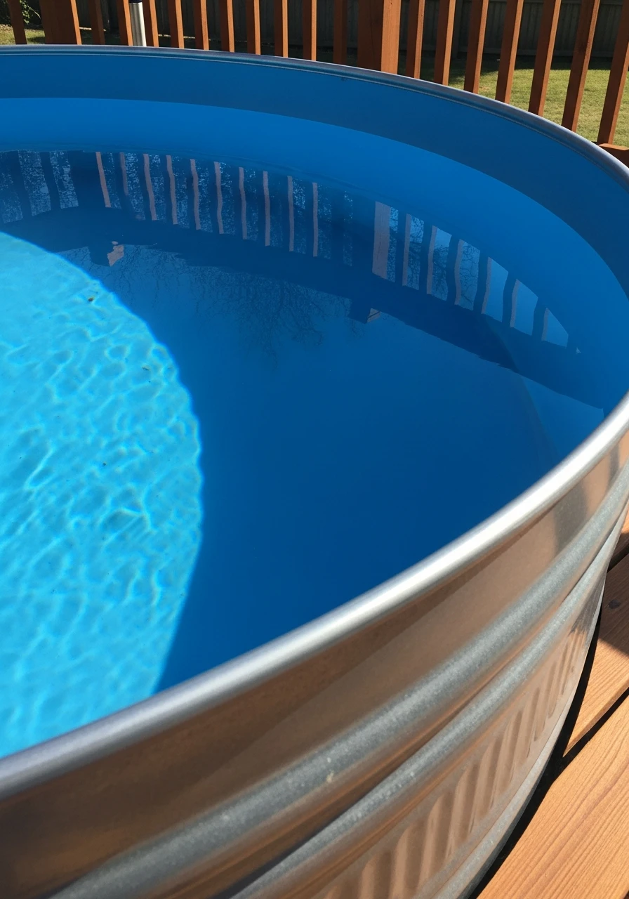 Interior Pool Liner - 50 Genius Stock Tank Pool Ideas for a High-End Look on a Budget