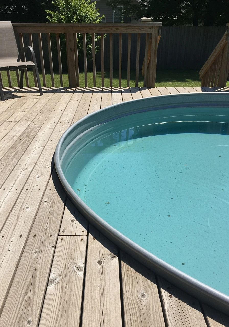 Integrated House Deck - 50 Genius Stock Tank Pool Ideas for a High-End Look on a Budget