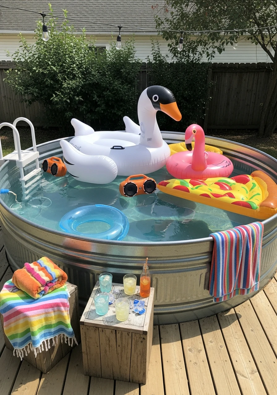 Party Ready Pool - 50 Genius Stock Tank Pool Ideas for a High-End Look on a Budget