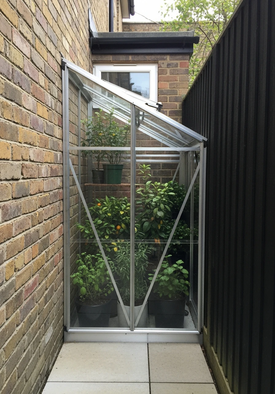 Compact Greenhouse Corner - 40 Stylish Townhouse Backyard Ideas That Look High-End